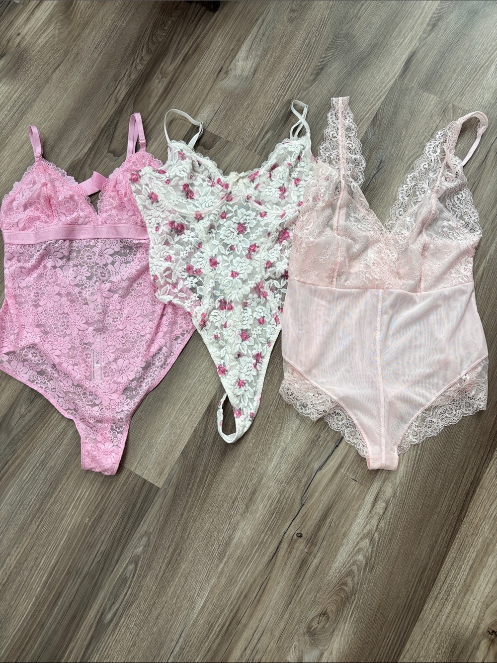 THREE teddies/lingerie